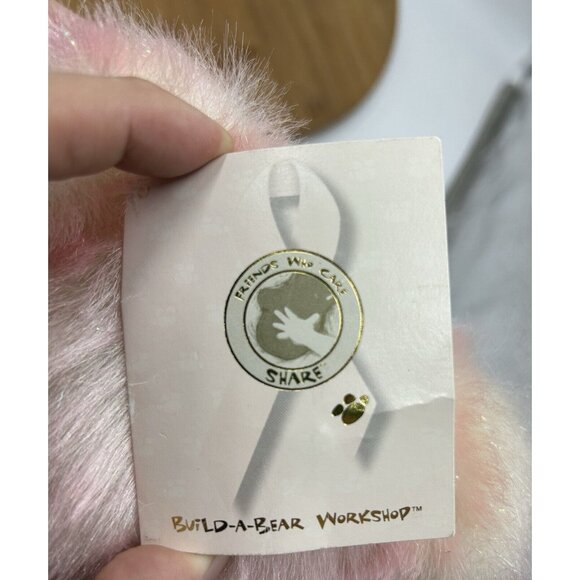Hopeful Wishes Teddy Build a Bear Breast Cancer Retired with Pink Pin 1997 - Picture 6 of 13